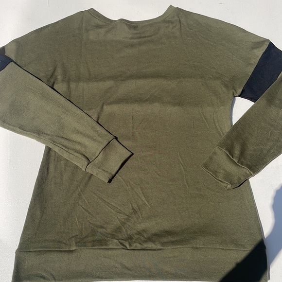 Olive green tunic sweatshirt S New - Picture 4 of 4